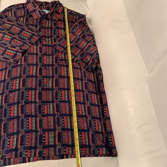 Sandwash Silk Short Sleeve Pocket Multicolored Men’s Shirt Size XXXXL - Picture 5 of 7